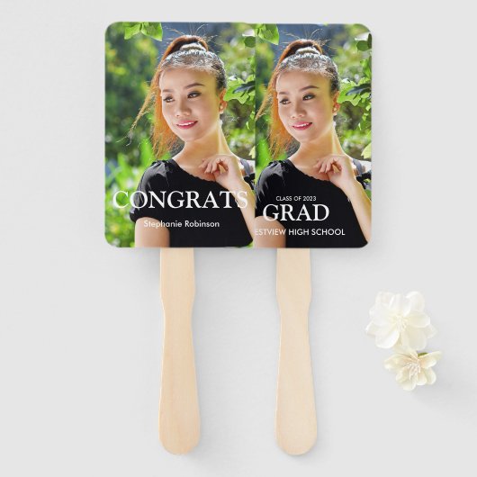 Abschluss Foto Einfache moderne Keepake Fächer (Vorne und Hinten)