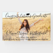 Abschluss Foto & Einfache Schwarz-Script-Klasse Ja Banner (Horizontal)