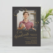 Abschluss Foto Einladung (Stehend Vorderseite)