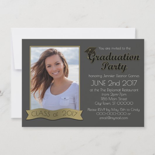  Abschluss Foto Einladung (Vorderseite)