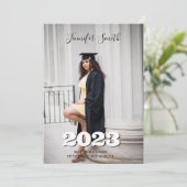 Abschluss Foto Einladung (Stehend Vorderseite)