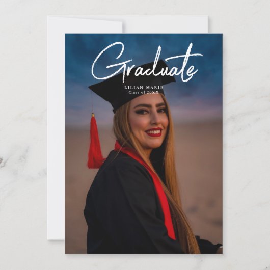 Abschluss Foto Einladung (Vorderseite)