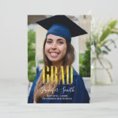 Abschluss Foto Einladung (Stehend Vorderseite)