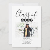 Abschluss Foto Einladung (Rückseite)