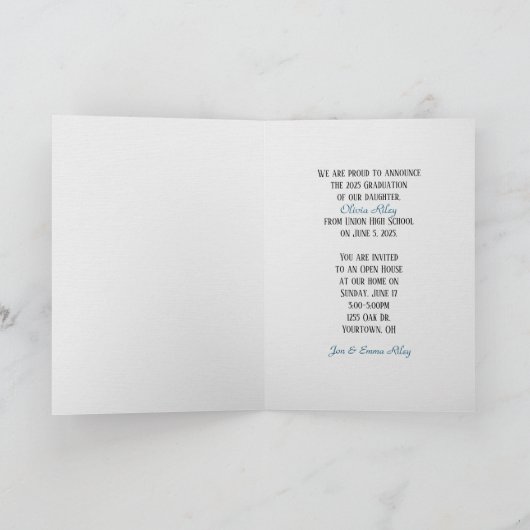 Abschluss Foto Einladung (Innenseite)