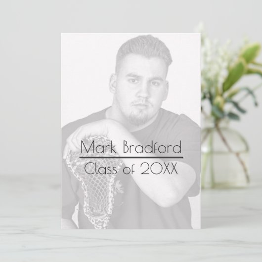 Abschluss Foto Einladung - Filter vorhanden (Stehend Vorderseite)