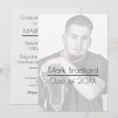 Abschluss Foto Einladung - Filter vorhanden (Vorne/Hinten)