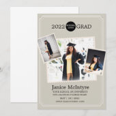 Abschluss Foto Einladung mit Fotos (Vorne/Hinten)