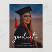 Abschluss Foto Einladung Postkarte (Vorderseite)