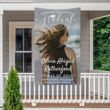 Abschluss Foto & Elegantes Jahr für weiße Skripte