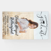 Abschluss Foto & Elegantes Schwarzes Skript-Jahr Banner (Horizontal)