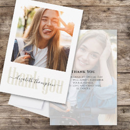 Abschluss Foto Elegantes Skript Dankeskarte