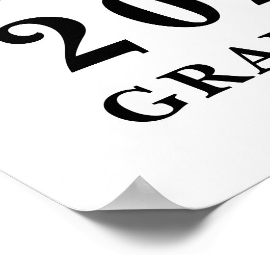 Abschluss Foto Extravagant Class Year Typografie Poster (Ecke)