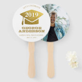 Abschluss Foto Fans - Gold Grad Fächer (Vorne und Hinten)