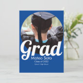 Abschluss Foto Fett beliebiger Farbankündigung Einladung (Stehend Vorderseite)