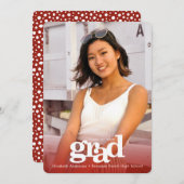 Abschluss-Foto fett, modern Ankündigung (Vorne/Hinten)