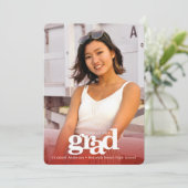 Abschluss-Foto fett, modern Ankündigung (Stehend Vorderseite)