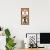 Abschluss Foto Frame dann Jetzt Bilder Poster (Heimbüro)