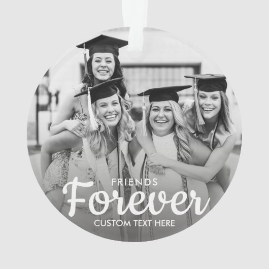 Abschluss Foto Friends Forever Memory Keepake Ornament (Rückseite)