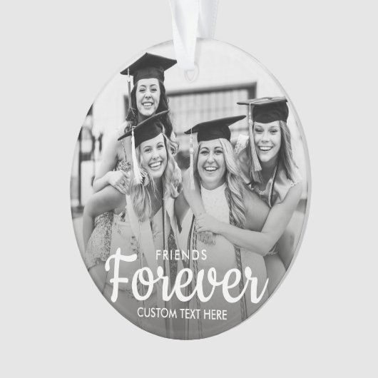 Abschluss Foto Friends Forever Memory Keepake Ornament (Vorderseite)