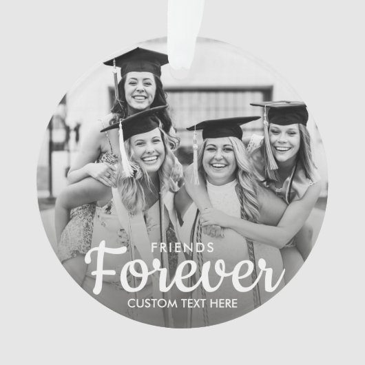 Abschluss Foto Friends Forever Memory Keepake Ornament (Vorderseite)