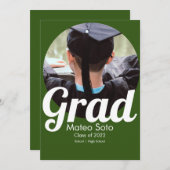 Abschluss-Foto für alle Farben Einladung (Vorne/Hinten)