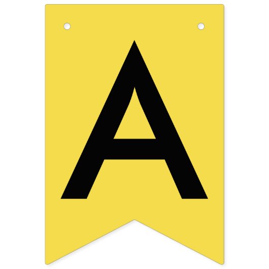 Abschluss Foto Gelb Schwarz Wimpelkette (Zweite Fahne)