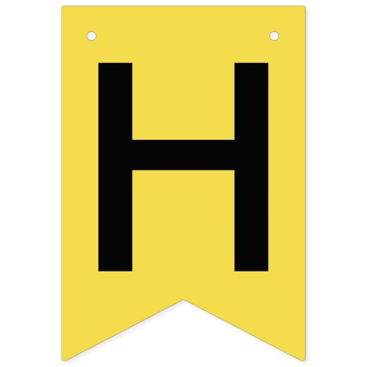 Abschluss Foto Gelb Schwarz Wimpelkette (Erste Fahne)