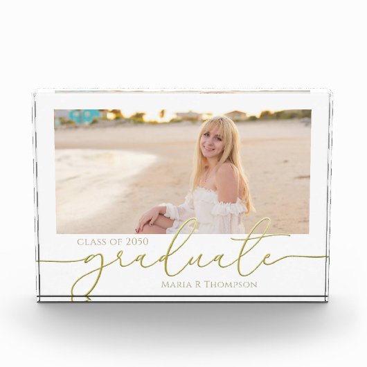 Abschluss Foto Gold Calligraphy (Vorderseite)