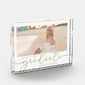 Abschluss Foto Gold Calligraphy (Links)