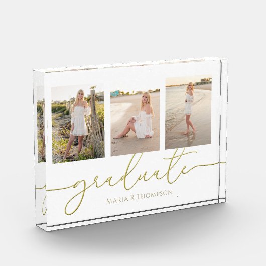 Abschluss Foto Gold Calligraphy (Links)