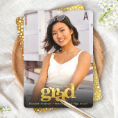 Abschluss Foto Gold kühne moderne Typografie Ankündigung