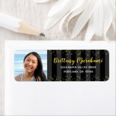 Abschluss Foto Gold Skript schwarze Streifen Adres (Insitu)