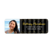 Abschluss Foto Gold Skript schwarze Streifen Adres (Vorne)