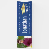 Abschluss Foto Goldmütze Moderne, schlicht blau Banner (Vertikal)