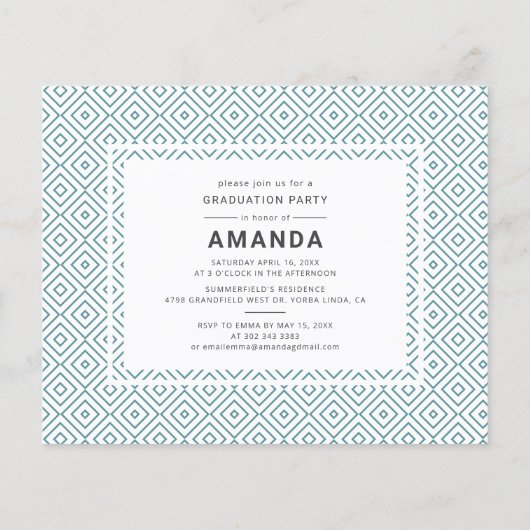 Abschluss Foto Grad 2025 Party Einladung (Rückseite)