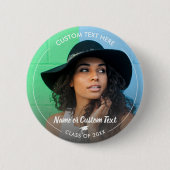 Abschluss Foto Grad Cap Klasse von 20XX Custom Button (Vorderseite)
