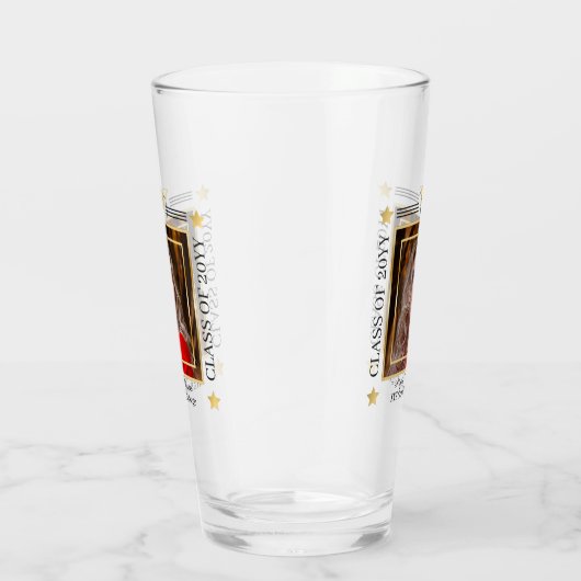 Abschluss Foto Grad Cap School | Jahr Keepake Glas (Rechts)