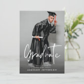 Abschluss Foto Graduate Ankündigung (Stehend Vorderseite)