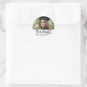 Abschluss Foto | Graduate Script Runder Aufkleber (Tasche)