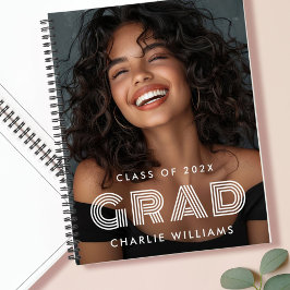 Abschluss Foto Graduiertenname Jahrbuch Notizblock