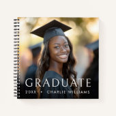 Abschluss Foto Graduiertenname Jahrbuch Notizblock (Vorderseite)