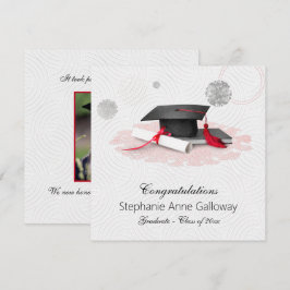 Abschluss Foto Graphic Mortar Board Weiße Wirbel Ankündigung