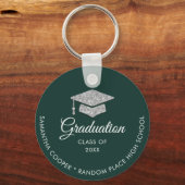 Abschluss Foto Green 2024 hält Farbe ein Schlüsselanhänger (Vorderseite)