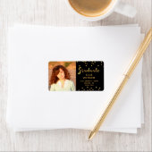 Abschluss Foto Imitate Goldene Frische Pasta mache Adressaufkleber (Insitu)