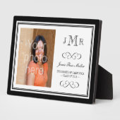 Abschluss-Foto in Monogramm-Klasse Fotoplatte (Seite)