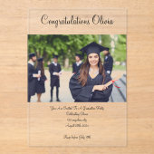 ABSCHLUSS FOTO INVITATION CARD ACRYLEINLADUNGEN (Vorderseite)