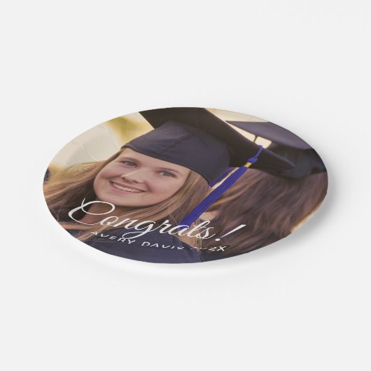 Abschluss Foto Jahr 2024 Pappteller (Schrägansicht)