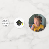 Abschluss Foto Jahr Name Tabelle Confetti Konfetti (Vorderseiten)