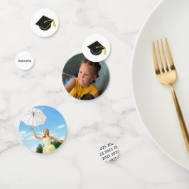 Abschluss Foto Jahr Name Tabelle Confetti Konfetti